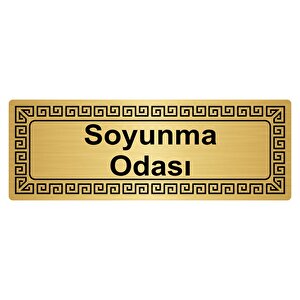 Soyunma Odası 7cmx20cm Metal Yönlendi̇rme Levhasi Altin Renk Metal