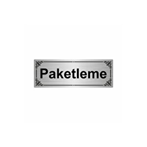 Paketleme 7x20cm Gümüş Renk Metal Yönlendirme Levhası
