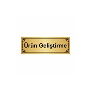 Ürün Geliştirme 7x20cm Altın Renk Metal Yönlendirme Levhası
