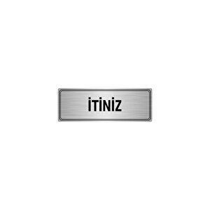 Metal Yönlendirme Levhası, Departman Kapı İsimliği İtiniz 10x20 Cm Gümüş Renk