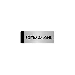 Metal Yönlendirme Levhası, Departman Kapı Isimliği Eğitim Salonu 10x20 Cm Gümüş Renk