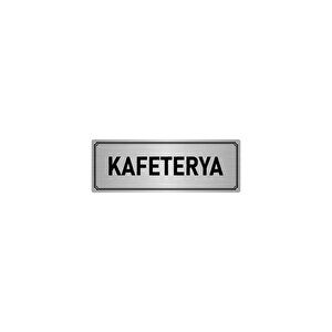 Metal Yönlendirme Levhası, Departman Kapı İsimliği Kafeteya 7x20 Cm Gümüş Renk