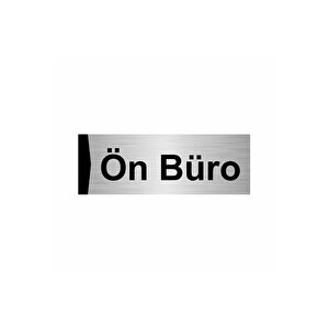 Ön Büro 5x20cm Gümüş Renk Metal Yönlendirme Levhası