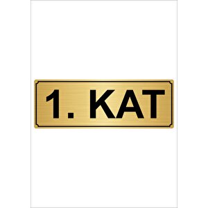 1.kat  10cmx20cm Metal Yönlendirme Levhası Altın Renk
