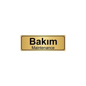 Bakim Yönlendi̇rme Levhasi 10cmx20cm Altin Renk Metal