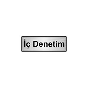 İç Deneti̇m Yönlendi̇rme Levhasi 10cmx20cm Gümüş Renk Metal