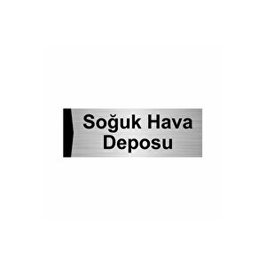 Soğuk Hava Deposu 7x20cm Gümüş Renk Metal Yönlendirme Levhası