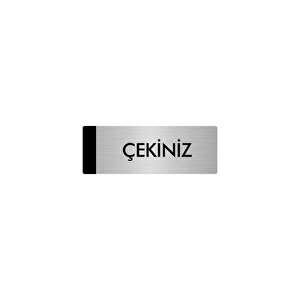 Metal Yönlendirme Levhası, Departman Kapı Isimliği Çekiniz 7x20 Cm Gümüş Renk