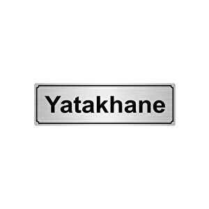 Yatakhane Yönlendi̇rme Levhasi 5cmx20cm Gümüş Renk Metal