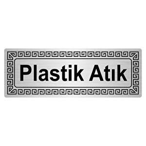 Plastik Atık 7cmx20cm Metal Yönlendi̇rme Levhasi Gümüş Renk Metal