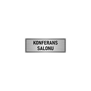 Metal Yönlendirme Levhası, Departman Kapı İsimliği Konferans Salonu 5x20 Cm Gümüş Renk