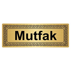 Mutfak 7cmx20cm Metal Yönlendi̇rme Levhasi Altin Renk Metal