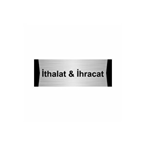 İthalat & İhracat 10x20cm Gümüş Renk Metal Yönlendirme Levhası
