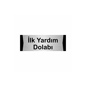 İlk Yardım Dolabı 7x20cm Gümüş Renk Metal Yönlendirme Levhası