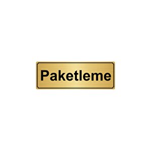 Paketleme Yönlendi̇rme Levhasi 7cmx20cm Altin Renk Metal