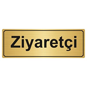 Zi̇yaretçi̇ Yönlendi̇rme Levhasi 10cmx20cm Altin Renk Metal