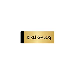 Metal Yönlendirme Levhası, Departman Kapı Isimliği Kirli Galoş 7x20 Cm Altın Renk