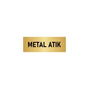 Metal Yönlendirme Levhası, Departman Kapı İsimliği Metal Atık 7x20 Cm Altın Renk
