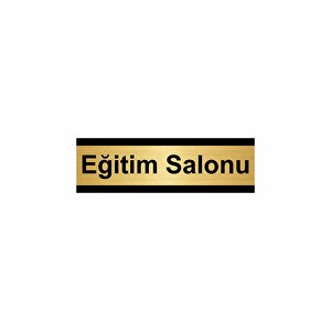 Eğitim Salonu 7x20cm Altın Renk Metal Yönlendirme Levhası