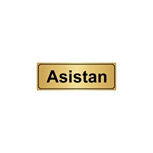 Asi̇stan Yönlendi̇rme Levhasi 7cmx20cm Altin Renk Metal