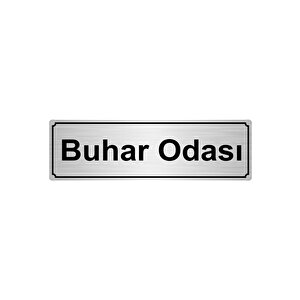 Buhar Odasi Yönlendi̇rme Levhasi 10cmx20cm Gümüş Renk Metal