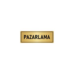 Metal Yönlendirme Levhası, Departman Kapı İsimliği Pazarlama 7x20 Cm Altın Renk