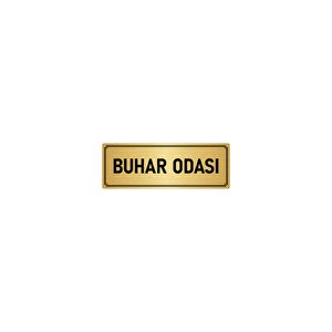 Metal Yönlendirme Levhası, Departman Kapı İsimliği Buhar Odası 10x20 Cm Altın Renk