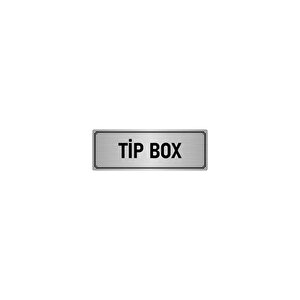 Metal Yönlendirme Levhası, Departman Kapı İsimliği Tip Box 5x20 Cm Gümüş Renk