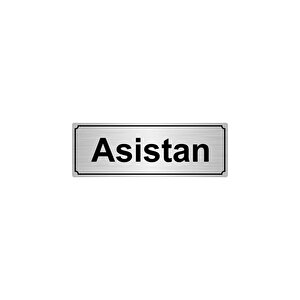Asi̇stan Yönlendi̇rme Levhasi 10cmx20cm Gümüş Renk Metal