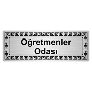 Öğretmenler Odası 7cmx20cm Metal Yönlendi̇rme Levhasi Gümüş Renk Metal