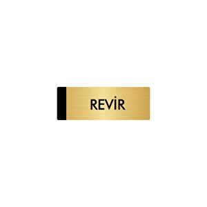 Metal Yönlendirme Levhası, Departman Kapı Isimliği Revir 5x20 Cm Altın Renk