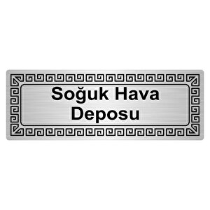 Soğuk Hava Deposu 7cmx20cm Metal Yönlendi̇rme Levhasi Gümüş Renk Metal