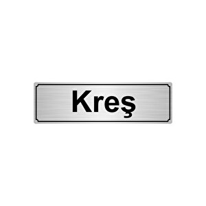 Kreş Yönlendi̇rme Levhasi 10cmx20cm Gümüş Renk Metal