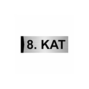 8.kat 10x20cm Gümüş Renk Metal Yönlendirme Levhası