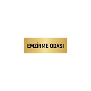 Metal Yönlendirme Levhası, Departman Kapı İsimliği Emzirme Odası 10x20 Cm Altın Renk