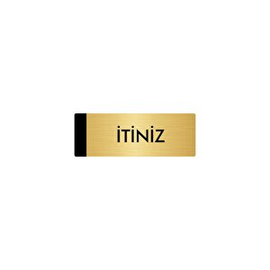 Metal Yönlendirme Levhası, Departman Kapı Isimliği İtiniz 7x20 Cm Altın Renk