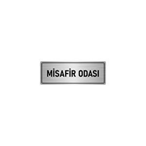 Metal Yönlendirme Levhası, Departman Kapı İsimliği Misafir Odası 5x20 Cm Gümüş Renk