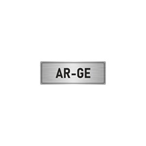 Metal Yönlendirme Levhası, Departman Kapı İsimliği Ar-ge 5x20 Cm Gümüş Renk