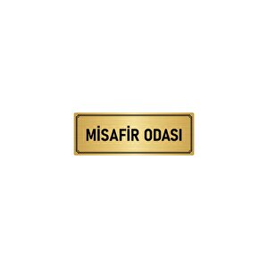 Metal Yönlendirme Levhası, Departman Kapı İsimliği Misafir Odası 10x20 Cm Altın Renk