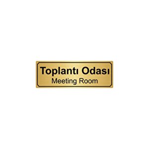 Toplanti Odasi Yönlendi̇rme Levhasi 10cmx20cm Altin Renk Metal