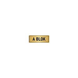Metal Yönlendirme Levhası, Departman Kapı İsimliği A Blok 7x20 Cm Altın Renk