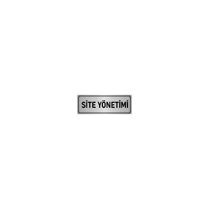 Metal Yönlendirme Levhası, Departman Kapı İsimliği Site Yönetimi 5x20 Cm Gümüş Renk