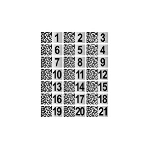 Metal Kapı Masa Dolap Posta Kutusu Numarası 6x12 Cm Gümüş Renk (1…21)