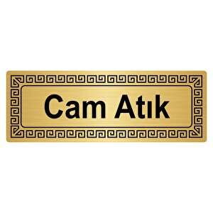 Cam Atık 7cmx20cm Metal Yönlendi̇rme Levhasi Altin Renk Metal
