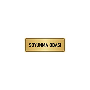 Metal Yönlendirme Levhası, Departman Kapı İsimliği Soyunma Odası 10x20 Cm Altın Renk