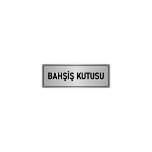 Metal Yönlendirme Levhası, Departman Kapı İsimliği Bahşiş Kutusu 7x20 Cm Gümüş Renk