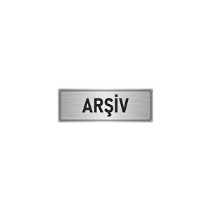 Metal Yönlendirme Levhası, Departman Kapı İsimliği Arşiv 5x20 Cm Gümüş Renk