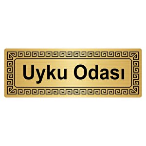Uyku Odası 7cmx20cm Metal Yönlendi̇rme Levhasi Altin Renk Metal
