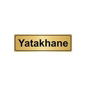 Yatakhane Yönlendi̇rme Levhasi 5cmx20cm Altin Renk Metal