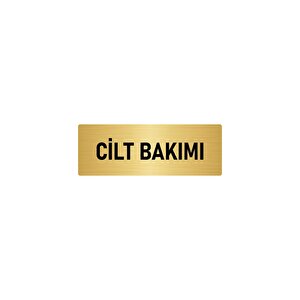 Metal Yönlendirme Levhası, Departman Kapı İsimliği Cilt Bakımı 7x20 Cm Altın Renk